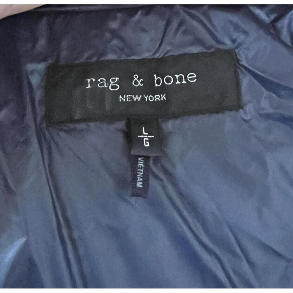New Rag & Bone Women’s Joelle Sherpa Printed Puffer Down Jacket Size L - Picture 9 of 11